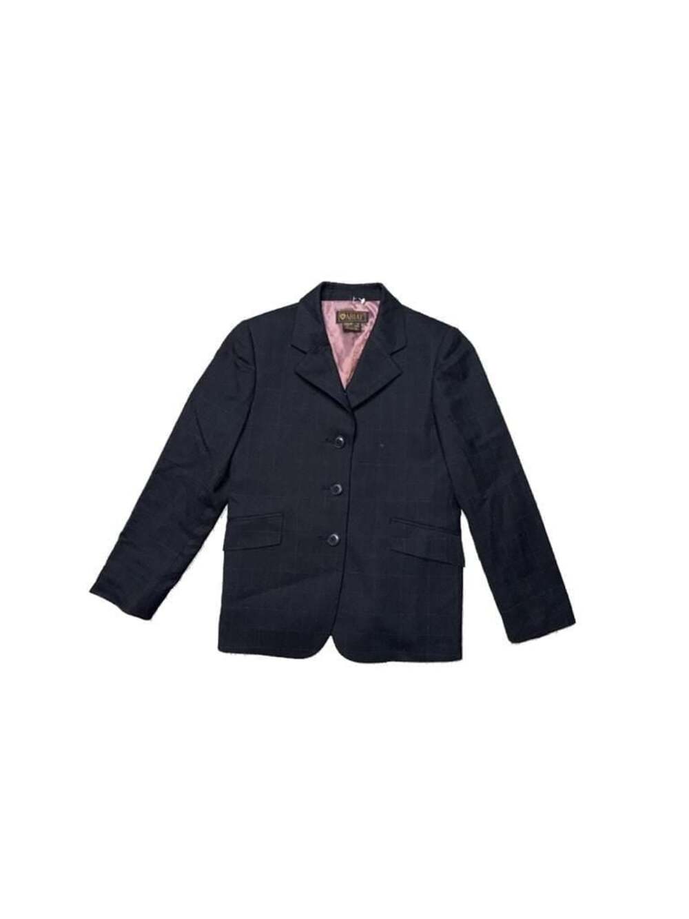 Ariat Women's Equestrian Show Coat Blazer Dark Blue Plaid Size 10